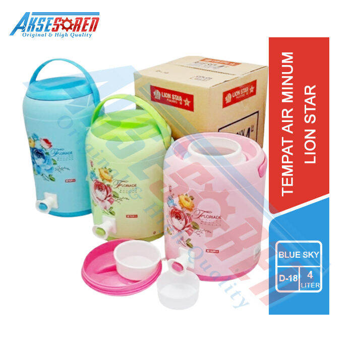 Drink Jar Blue Sky Lion Star D Liter Dispenser Air Minuman Tahan Panas Dan Dingin