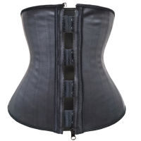 Body Shapewear Women Latex Waist Trainer Corset Slimming Belt Belly Sheath Modeling Strap Colombian Girdles Zipper Steel Boned