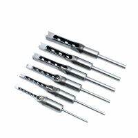 4/5/6pcs HSS Square Hole Saw Mortise Chisel Wood Drill Bit with Twist Drill 6.4/8/9.5/12.7/14/16mm