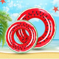 【 Cw】watermelon Pattern Swimming Ring For Kids Inflatable Mattress สระว่ายน้ำลอยแหวนฤดูร้อนสระว่ายน้ำ Beach Party Toys