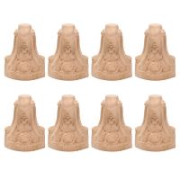 【Ready Stock&amp;COD】8PCS 10x6cm European Style Solid Wood Carved Furniture Foot Legs TV Cabinet Seat Feets