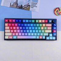 133ปุ่มชุด Rainbow Theme Key Caps PBT Dye Sublimation สีสัน Lightproof Keycaps XDA Profile Gradient Keycap สำหรับ61 68 96 980