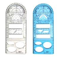 ✻❈✼ Multi-function Geometric Ruler Drawing Template Measuring Tool Ruler Stationery for School Office Students Supplies