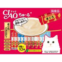 CIAO Churu เชา ชูหรุ ขนมครีมแมวเลีย (14g ×40 แท่ง+รุ่นแถม 10ซอง)