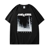 Rock Band The Cure A FOREST Print T Shirts Vintage Punk Hip Hop Short Sleeve T Shirt Oversized Gothic T Shirt Unisex Streetwear