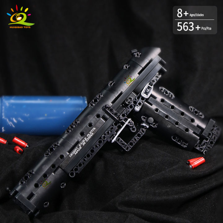 huiqibao-563pcs-desert-eagle-toy-technical-model-building-blocks-set-assembly-bricks-city-diy-weapon-game-children-toys-gift