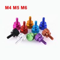 3pcs/lot M4 M5 M6 Knurled Thumb Screws Aluminum Alloy Computer Case DIY Step Decoration Screw Multiple Color Length 5-20mm Nails Screws  Fasteners