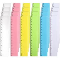 24 Pcs Plastic Rulers6 Inch Clear Straight Ruler Colored Safety Ruler 0-15cm Kids School Rulers