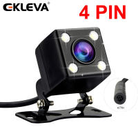 EKLEVA รถดูด้านหลังกล้อง2.5มม.(4Pin หรือ5Pin) พอร์ตแจ็ควิดีโอพอร์ต4 LED การมองเห็นได้ในเวลากลางคืนสำหรับ Dash Cam กันน้ำ