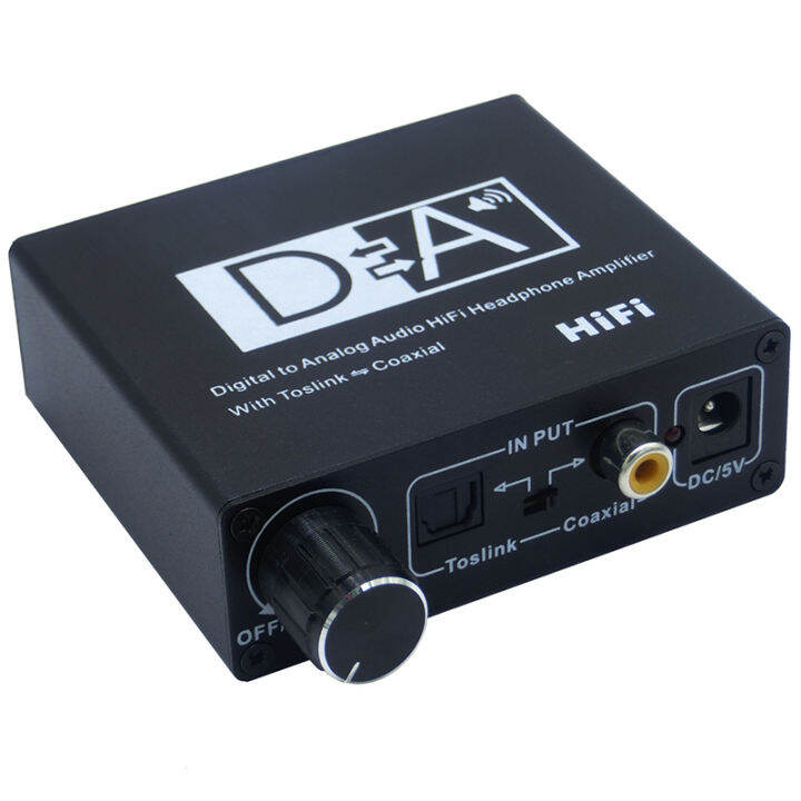 Hifi DAC Amp Digital to Analog Audio Converter RCA 3.5mm Headphone Amplifier Toslink Optical