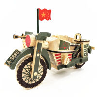 Factory Direct Sales Colorful Wooden Three Wheeled Motorcycle Decoration Crafts Stall Supply Scenic Spot Wholesale And Retail