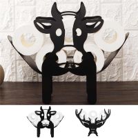 Bathroom Toilet Paper Towel Metal Holder Cow Sheep Elk Animal Shape Standing Roll Paper Storage Rack Kitchen Paper Organizer