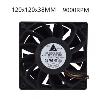✺❄❦ The Original Delta 12cm 120MM 12038 PWM FAN 190CMF 12V 3.9A TFC1212DE Server case Big power Cooling fan with 4p