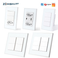 Zemismart Tuya Zigbee Smart zil Socket and Zigbee Light Switch 12346 Gangs Alexa Home Voice Control 10A Tomada