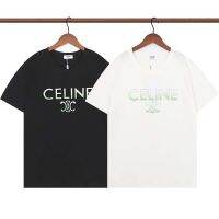 ขายดีที่สุด CELIN*E เสื้อยืดแขนสั้น ผ้าฝ้าย ลายนูน ไล่โทนสี รูปตัวอักษร สามมิติ พลัสไซซ์ สําหรับผู้ชาย และผู้หญิง ทุกเพศ