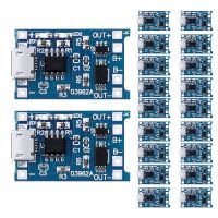 20 Pieces Charging Module Battery Charging Board with Battery Protection BMS 5V Micro-USB 1A 18650 Charge Module