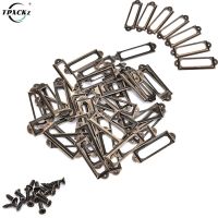 ♀✠✽ 50Pcs Antique Brass Drawer Label Pull Cabinet Frame Handle Name Card Holder Silver DIY Jewelry Findings Accessories 60x17mm