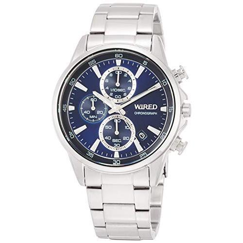 SEIKO Watch Wired Chronograph Blue Dial Hardlex AGAT423 Men's Silver ...