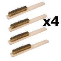 แปรงทองเหลือง 5แถว x4อัน Brass Brush (4pcs.)