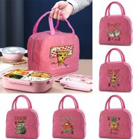 ✘❡❇ Thermal Lunch Dinner Bags Canvas Cute Monster Handbag Picnic Travel Breakfast Box School Child Convenient Lunchbox Tote Food Bag