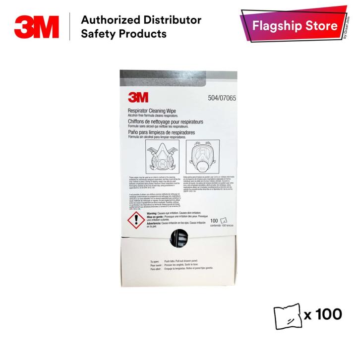 3M 504 Alcohol Free Respirator Cleaning Wipe [100 Pieces/Box]/ RR_ PSD ...