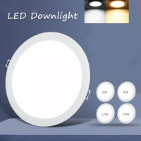 โคมไฟดาวน์ไลท์ ฝังฝ้า Panel LED 6W 9W 12W 18W 5นิ้ว 6นิ้ว 7นิ้ว 8นิ้ว รุ่น ฟิลิปส์ ดาวไลท์ Daylight