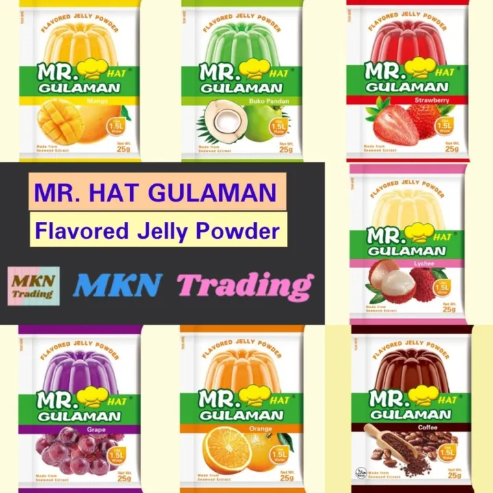 Mr. Hat Gulaman Flavored Gelatin / Jelly Powder 25g Lazada PH