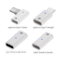 New upgrade For Apple Pencil Adapter Type-C USB-C Male to Lightnin Female Converter With Blue Indicate Light For Ipad
