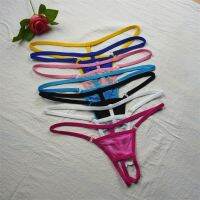 Open Crotch Thong Panties Exotic Lingerie Female Transparent Mesh Crotchless G-String Hole Mini Underwear