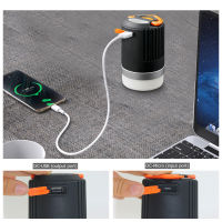 10400MAh โคมไฟตั้งแคมป์โคมไฟตกปลาเดินป่า4โหมดมัลติฟังก์ชั่แบบพกพา USB ชาร์จ ไฟฉายกันน้ำ Emergency