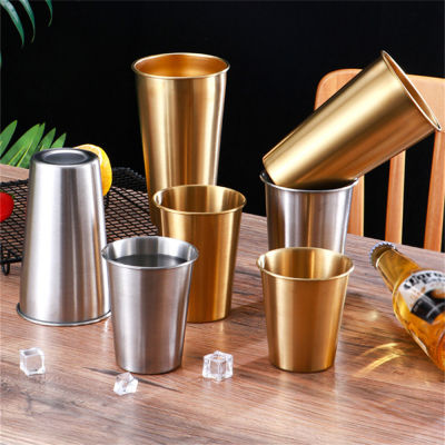 Stainless Steel Wine Glasses Metal Coffee Cups For Camping Metal Coffee Tumbler Stainless Steel Beer Cups White Wine Glass For Outdoor Use