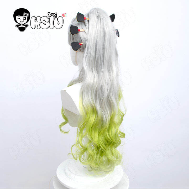 daki-cosplay-wig-anime-demon-slayer-cosplay-hsiu-fiber-synthetic-wig-silver-gradient-turquoise-long-hair-free-wig-cap