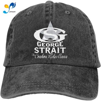 George Strait Unisex Denim Hat Can Adjust Denim Cap Baseball Cap Black