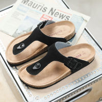 Lisapie 2023 Summer Women Beach Shoe Men Fashion Outdoor buckle slides for men sandals Cork slippers men leather Slippers House Slippers