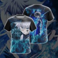 Hunter X Hunter เสื้อยืด Anime Killua พิมพ์ 3D ผู้ชายแฟชั่นพลัสขนาดเสื้อยืดแขนสั้นฮาราจูกุเสื้อยืดด้านบน XS-5XL