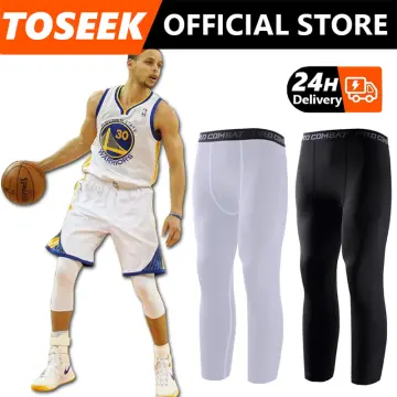 Men's Running Sport Tights Pants Basketball Cropped Compression