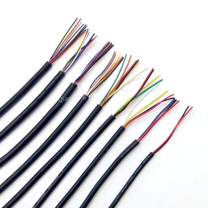 5Meters UL2464 Sheathed Wire Cable 24AWG Channl Audio Line 5 6 7 8 9 10