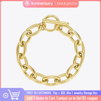 ENFASHION Punk Oval celets For Women Gold Color Stainless Steel Simple Chunky Chain celet 2020 Fashion Jewelry Gifts B2187