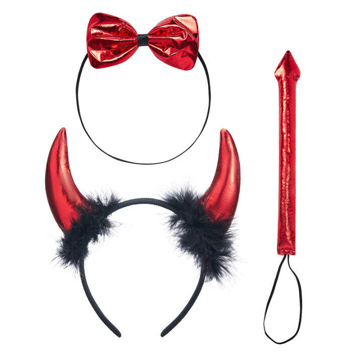 Boyroom 2023 new Halloween Devil Costume Accessories Cute Devil Horn