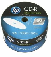 HP Printable CD-R 80min/700MB แผ่นซีดี 50แผ่นหน้าขาว / หน้า Print (ของแท้)