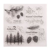 Tree Pinecone Silicone Clear Seal Stamp DIY Scrapbooking Embossing Photo Album Decorative Paper Card