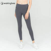 Wakingbee Physique Tights (Charcoal) เลกกิ้งขายาว ออกกำลังกาย ผ้ากระชับพิเศษ ซัพพอร์ตสูง ผ้ากันยูวี แห้งไว มีกระเป๋าข้าง