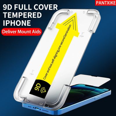 [spot goods66] 9D กระจกนิรภัยบนสำหรับ Iphone 13 12 Mini 11 14 Pro Max ป้องกันหน้าจอกระจกป้องกันสำหรับ Iphone X XR XS MAX ฟิล์มแก้ว
