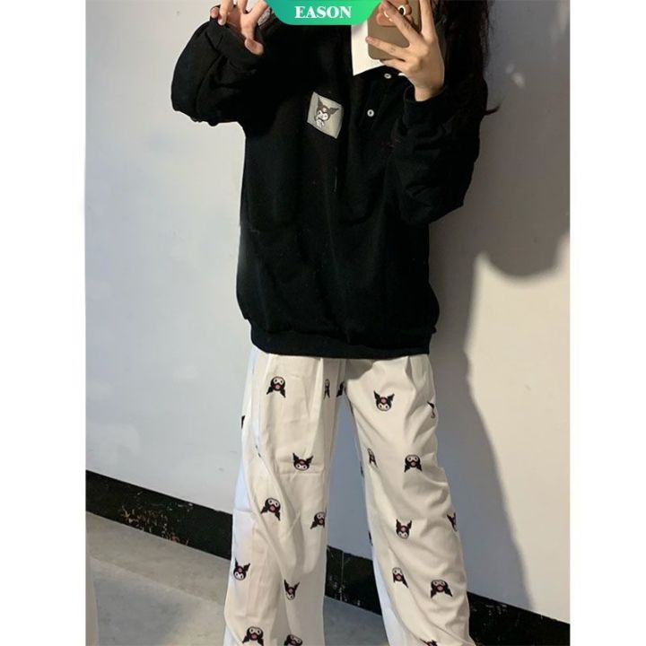 Kuromi Cinnamonll Pajamas Set Women Short Sleeve Tops Shorts Sanrio Pyjamas  Print Plaid Anime Sleepwear Pvc Japanese Loungewear | Fruugo ES