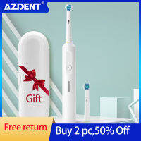 Azdent Sonic Electric Toothbrush 3 Mode Superior USB Charger Clean Tooth Brush with Travel Box Replacement Heads