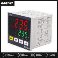 NANWEI 0 ~ 400 °C ปรับอัจฉริยะควบคุมอุณหภูมิที่แม่นยำจอแสดงผลดิจิตอลรีเลย์โซลิดสเต SSR เอาท์พุทกว่าปลุกอุณหภูมิเตาอบอุปกรณ์อุตสาหกรรมมัลติฟังก์ชั่ควบคุมอุณหภูมิ