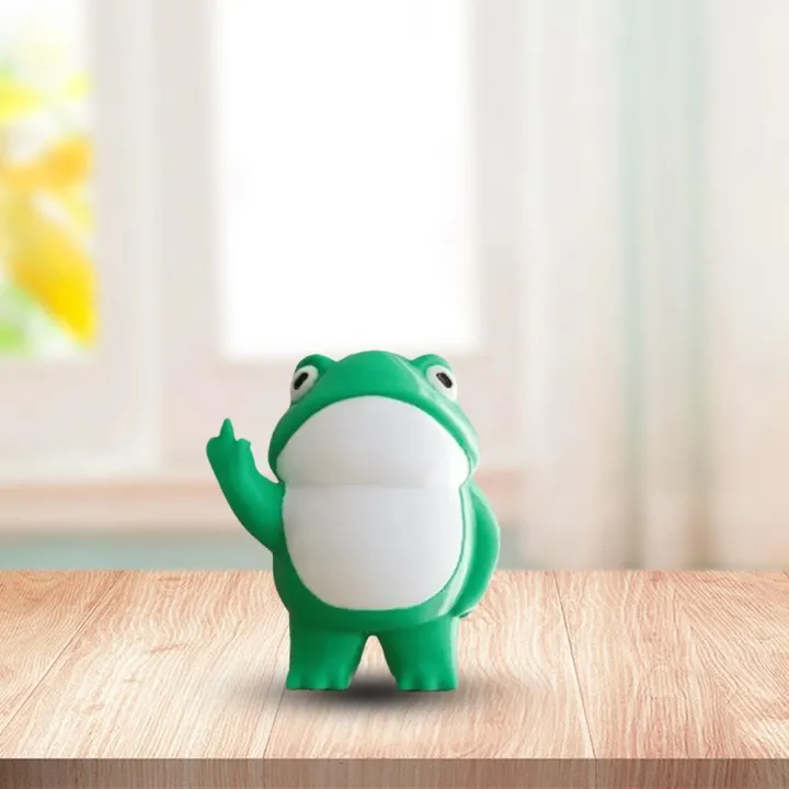 craft-standing-frog-middle-finger-home-decoration-frog-statue-rebellious-frog-figurine