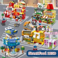 【พร้อมส่ง】บล็อกตัวต่อ Street Food Lego ร้านอาหาร DIY เลโก้ ของเล่น ของเล่นเด็ก ผู้ชาย และ หญิง