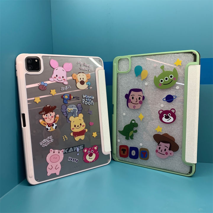 เคสไอแพด-เหมาะรุ่น-gen7-8-9-ขนาด-10-2-อะคลิริคหลังใส-เคสair4-5-ขนาด-10-9-มีแถมสติกเกอร์-เคสtoy-storyลายน่ารัก-สินค้าพร้อมส่งจากไทย