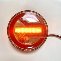 12V-24V 29LED Round Taillights Truck Rear Tail Lights For Van RV Lorry Trailers Pickup Dynamic Turn Signal Stop Tail Lamp